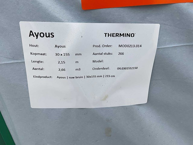 Ayous thermisch gemodificeerd, (266x) - afbeelding 4 van  4