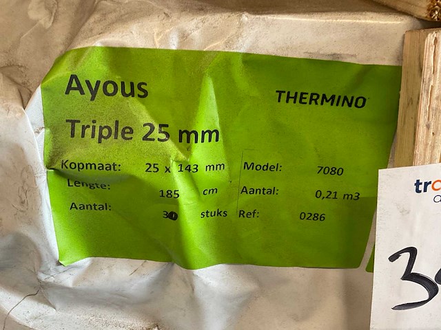Ayous triple rhombus, thermisch gemodificeerd hout (84x) - afbeelding 4 van  6