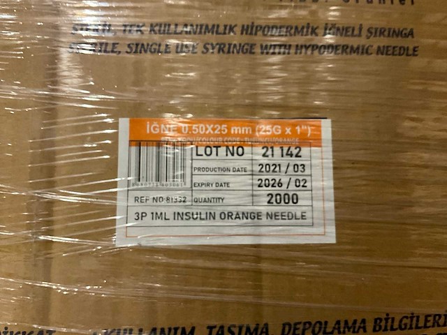 Ayset tibbi insuline spuit 0.50x25 mm (2000x) - afbeelding 5 van  5