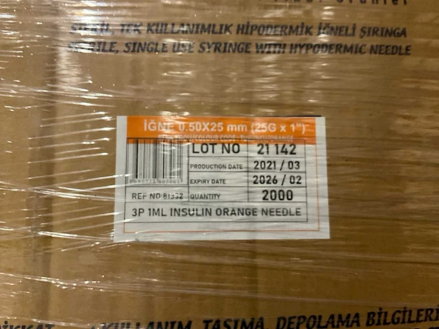 Ayset tibbi insuline spuit 0.50x25 mm (2000x) - afbeelding 5 van  5