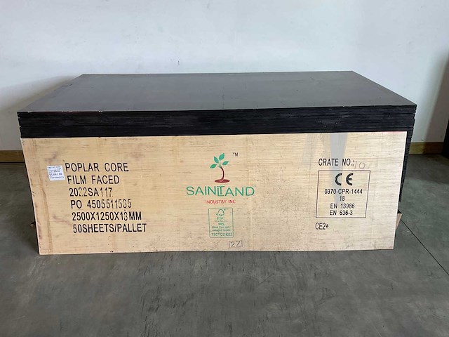 Aziatische populieren betonplex plaat 120 gram 250x125x1,8 cm (6x) - afbeelding 3 van  3