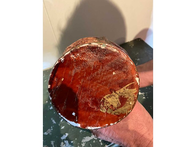 Aziatische vaas met reliëf - afbeelding 7 van  7