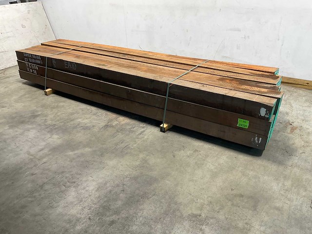 Azobe aic hardhouten balk 400x15x15 cm (4x) - afbeelding 1 van  7