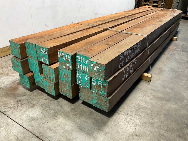 Azobe aic hardhouten balk 400x15x15 cm (4x) - afbeelding 4 van  7