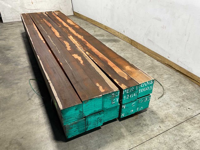 Azobe aic hardhouten balk 400x20x20 cm (6x) - afbeelding 2 van  5