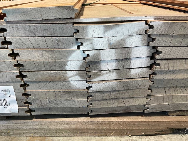 Azobé damwand geschaafd 250x20x3 cm (12x) - afbeelding 6 van  7
