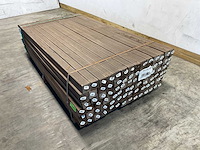 Azobé fas hardhouten paal geschaafd gepunt 180x6,5x6,5 cm (84x) - afbeelding 1 van  7