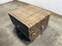 Azobé fas hardhouten tuinpaal gepunt 100x6x6 cm (136x) - afbeelding 1 van  6