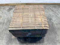 Azobé fas hardhouten tuinpaal gepunt 100x6x6 cm (136x) - afbeelding 2 van  6