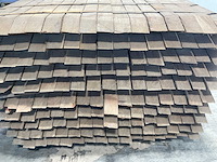 Azobé fas hardhouten tuinpaal gepunt 100x6x6 cm (136x) - afbeelding 5 van  6