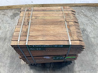 Azobé fas hardhouten tuinpaal gepunt 100x7x7 cm (120x) - afbeelding 3 van  7