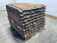 Azobé fas hardhouten tuinpaal gepunt 100x7x7 cm (120x)