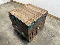 Azobé fas hardhouten tuinpaal gepunt 100x8x8 cm (120x) - afbeelding 1 van  1