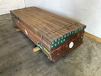 Azobé fas hardhouten tuinpaal gepunt 275x7x7 cm (160x)