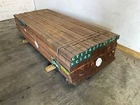 Azobé fas hardhouten tuinpaal gepunt 275x7x7 cm (160x) - afbeelding 2 van  5