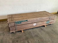 Azobé fas hardhouten tuinpaal gepunt 300x7x7 cm (98x) - afbeelding 3 van  5