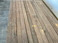 Azobé fas hardhouten tuinpaal gepunt 500x7x7 cm (42x) - afbeelding 3 van  3
