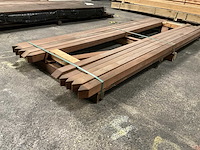 Azobe gepuinte palen geschaafd 65x65 mm (10x) - afbeelding 4 van  4