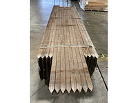 Azobe gepunte palen 60x60 mm (160x) - afbeelding 5 van  6