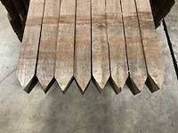 Azobe gepunte palen 60x60 mm (160x) - afbeelding 6 van  6