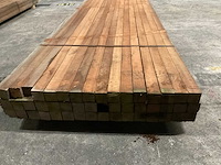 Azobe gepunte palen 60x60 mm (48x) - afbeelding 4 van  6