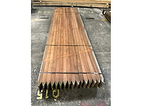 Azobe gepunte palen 60x60 mm (48x) - afbeelding 5 van  6