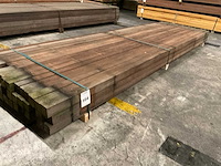 Azobe gepunte palen 60x60 mm (48x) - afbeelding 3 van  6