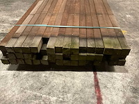 Azobe gepunte palen 60x60 mm (48x) - afbeelding 4 van  6