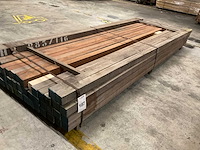 Azobe gepunte palen 60x60 mm (50x) - afbeelding 3 van  6