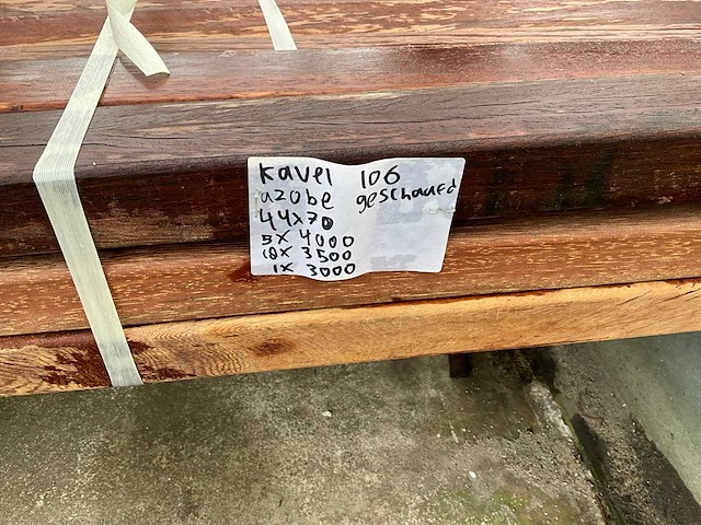 Azobé geschaafd diverse afmetingen (24x) - afbeelding 5 van  5