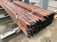 Azobé geschaafd palen 2000x65x65 mm (48x) - afbeelding 1 van  6