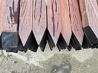 Azobé geschaafd palen 2000x65x65 mm (48x) - afbeelding 3 van  6