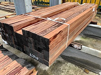Azobé geschaafd palen 2000x65x65 mm (48x) - afbeelding 4 van  6