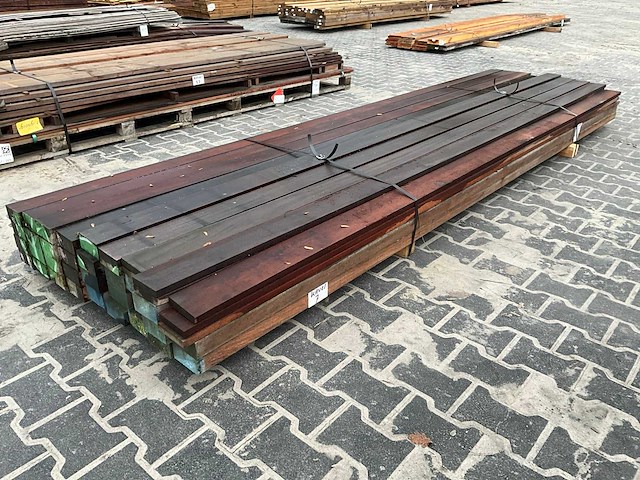 Azobé gording ruw 5x10x350 cm (30x) - afbeelding 2 van  6