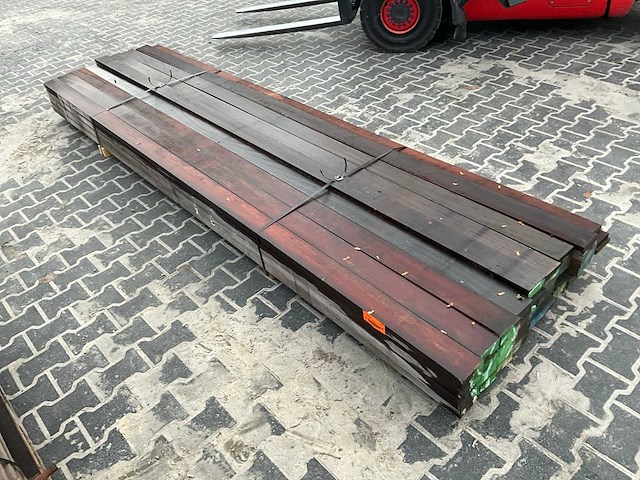 Azobé gording ruw 5x10x350 cm (30x) - afbeelding 3 van  6