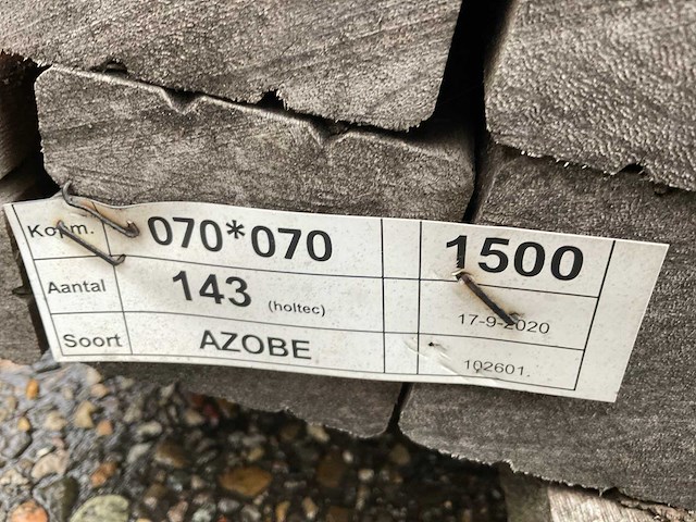 Azobe hardhout paal (140x) - afbeelding 7 van  7