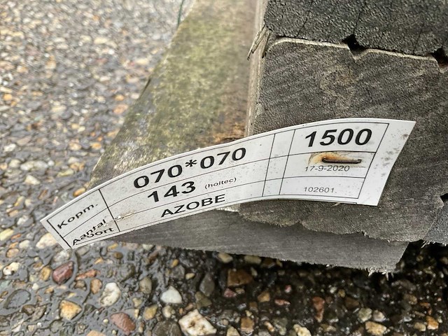 Azobe hardhout paal (28x) - afbeelding 7 van  7