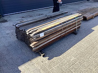 Azobè hardhouten paal 50x50x2000mm (161x) - afbeelding 1 van  5