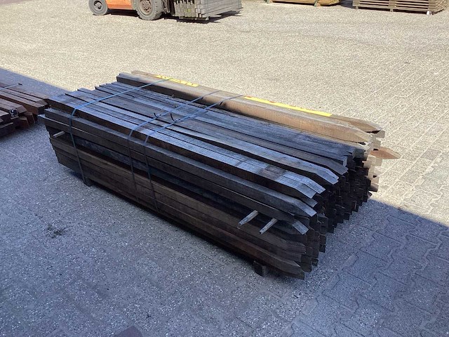 Azobè hardhouten paal 50x50x2000mm (161x) - afbeelding 2 van  5
