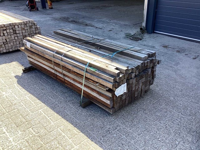 Azobè hardhouten paal 50x50x2000mm (161x) - afbeelding 4 van  5