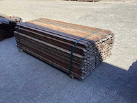 Azobè hardhouten paal 50x50x2000mm (179x) - afbeelding 2 van  5
