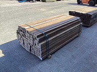 Azobè hardhouten paal 50x50x2000mm (179x) - afbeelding 3 van  5