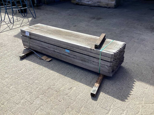 Azobè hardhouten paal 50x60x2000mm (70x) - afbeelding 4 van  5