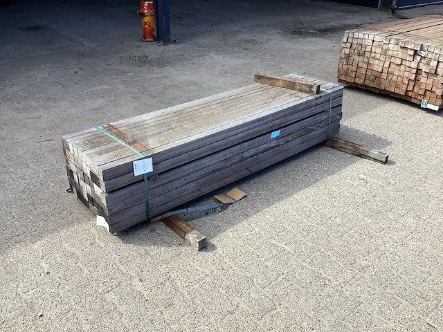 Azobè hardhouten paal 50x60x2000mm (70x) - afbeelding 5 van  5