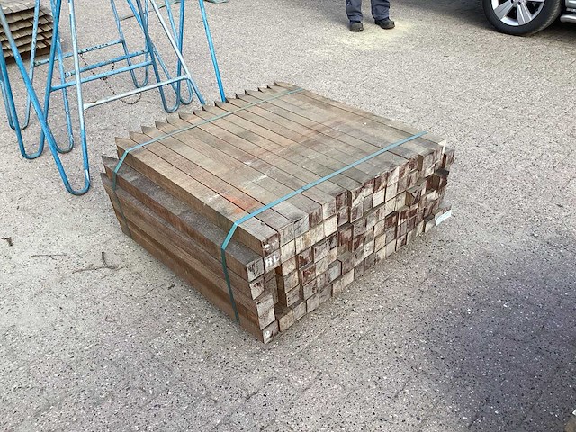 Azobè hardhouten paal 60x60x1000mm (100x) - afbeelding 3 van  3
