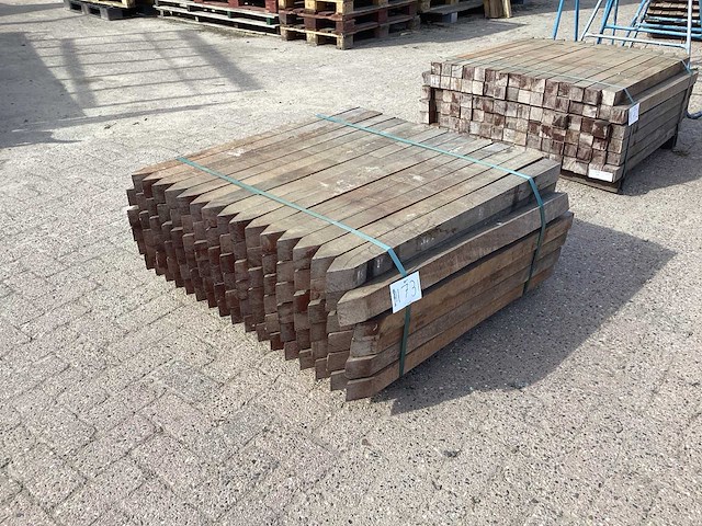 Azobè hardhouten paal 60x60x1000mm (100x) - afbeelding 1 van  6