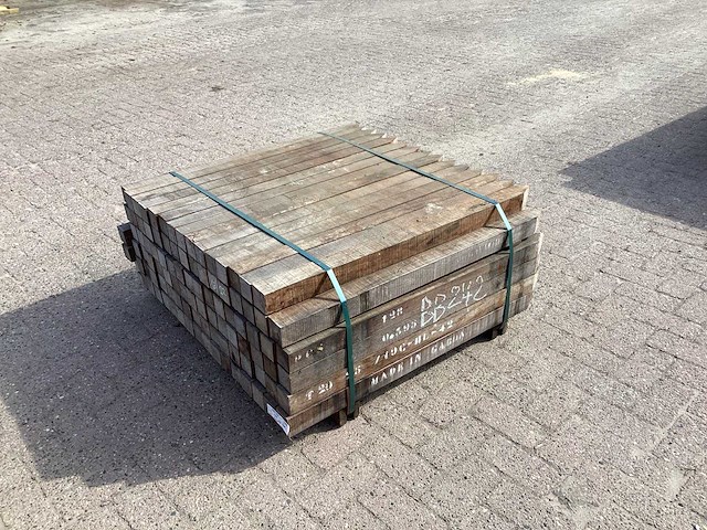 Azobè hardhouten paal 60x60x1000mm (100x) - afbeelding 4 van  6