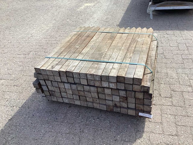 Azobè hardhouten paal 60x60x1000mm (100x) - afbeelding 5 van  6
