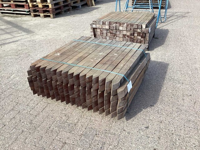 Azobè hardhouten paal 60x60x1000mm (100x) - afbeelding 6 van  6