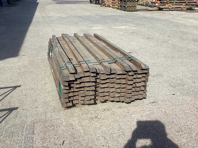 Azobè hardhouten paal 60x60x2000mm (108x) - afbeelding 6 van  6